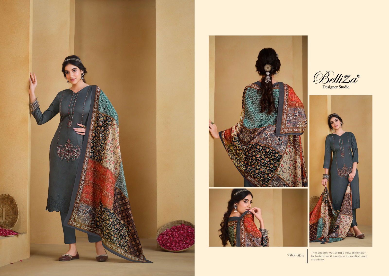 Jashn E Ishq By Belliza Cotton Designer Dress Material Collection
